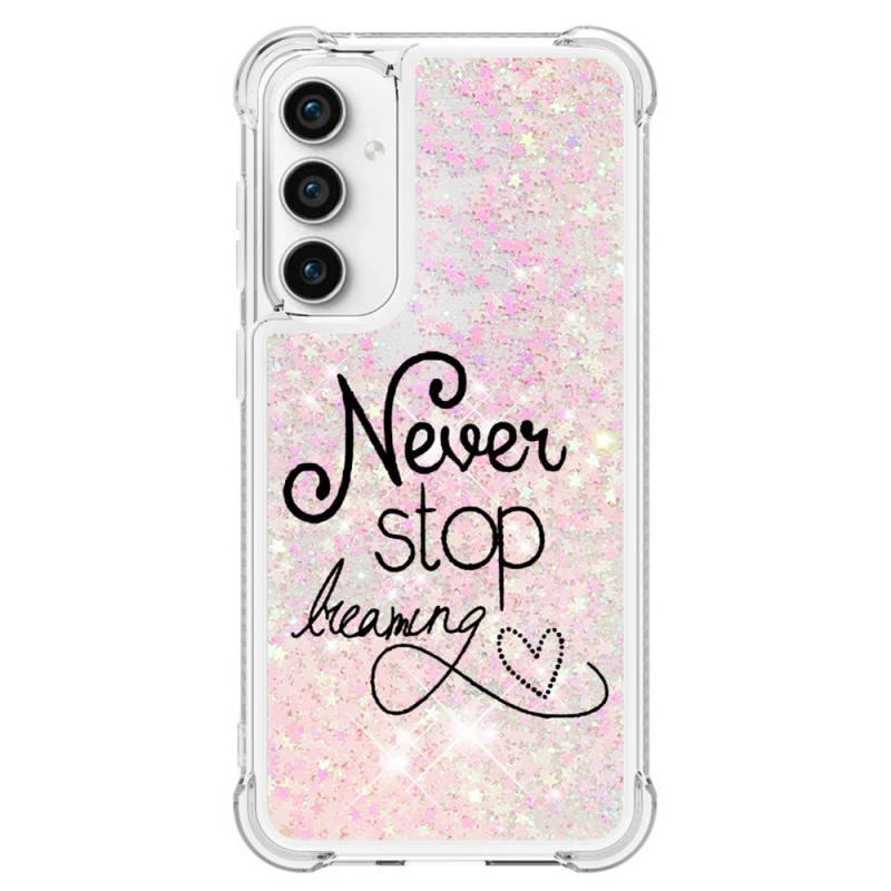 Coque Samsung Galaxy S23 FE Paillettes Never Stop Dreaming