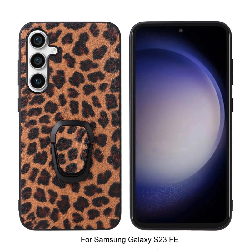 Coque Samsung Galaxy S23 FE Léopard avec Anneau-Support