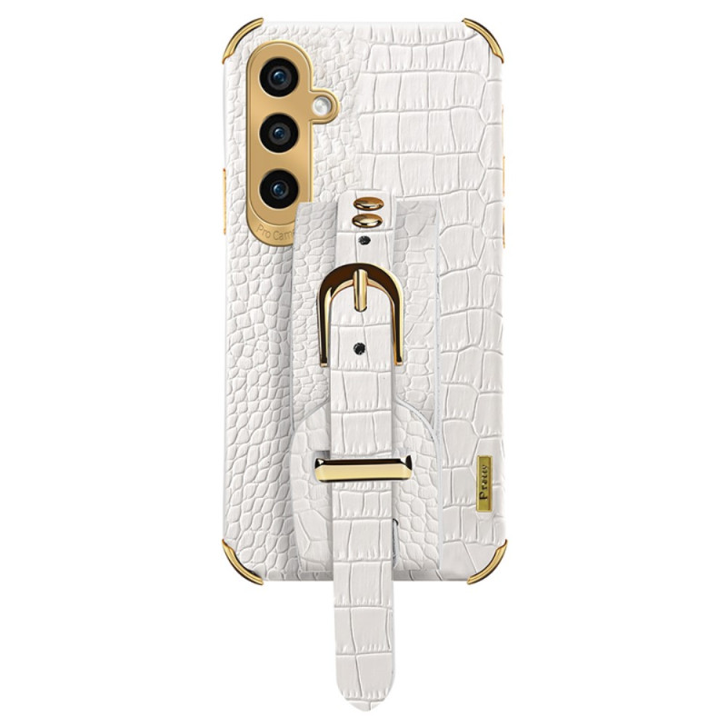 Coque Samsung Galaxy S23 FE Style Crocodile avec Sangle Support