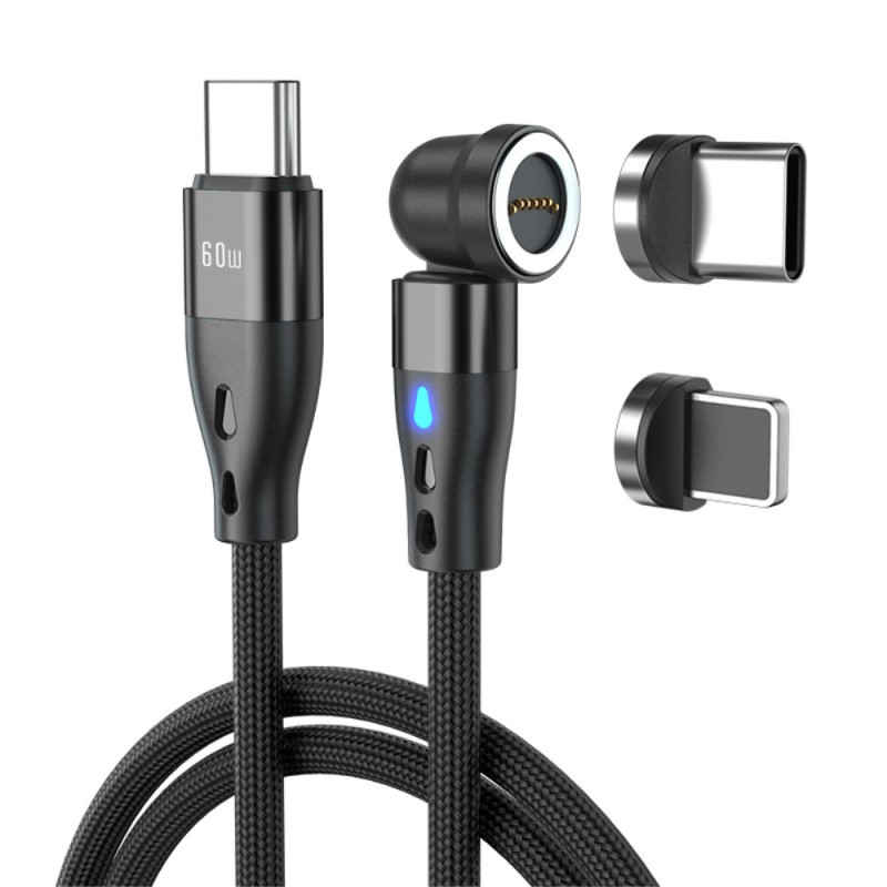Câble de Charge ENKAY Nylon Embouts Magnétiques iProduct et USB-C