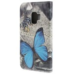 Housse Samsung Galaxy S9 Papillon Bleu