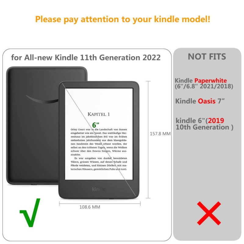 Housse Kindle 11 (2022) Sangle Manuelle - Ma Coque