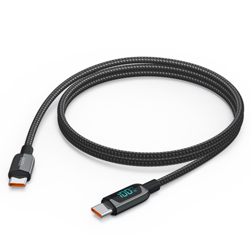 Câble de Charge et de Transmission Puissance 100W Embouts USB-C vers USBC