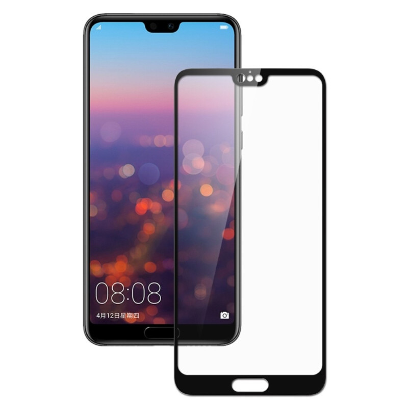 Protection en Verre Trempé Contours Noirs pour Écran Huawei P20