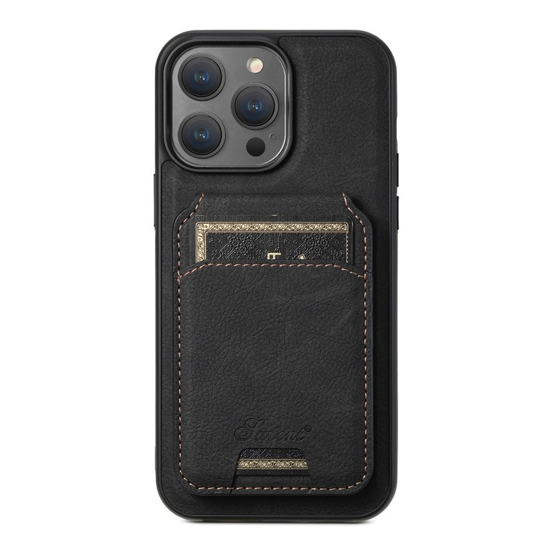 Coque iPhone 15 Pro Compatible MagSafe Porte-Cartes et Suport