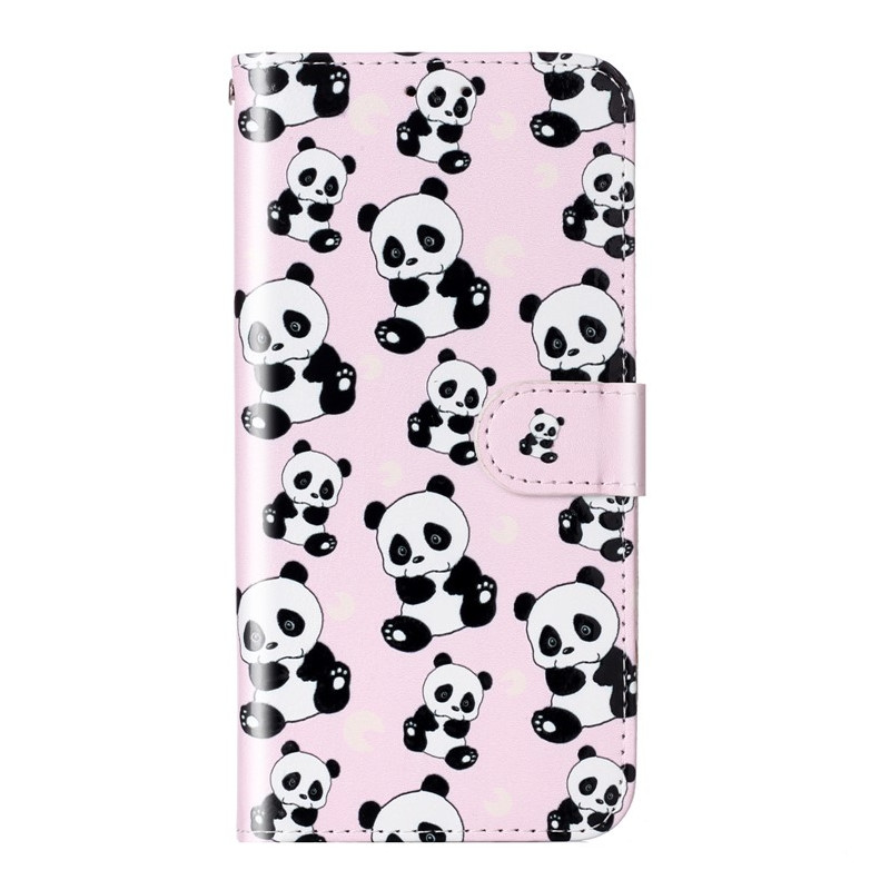 Housse Moto G14 Motif Panda à Lanière