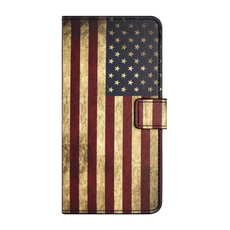 Housse Moto G14 Drapeau Américain Vintage