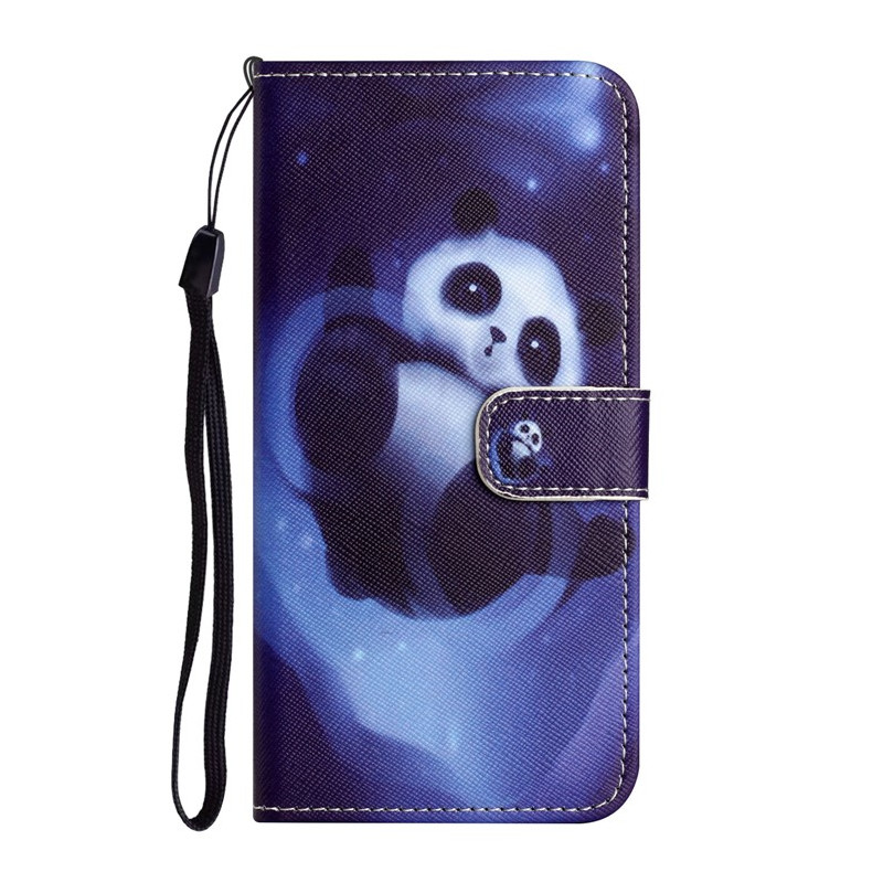 Housse Moto G14 Panda Space à Lanière