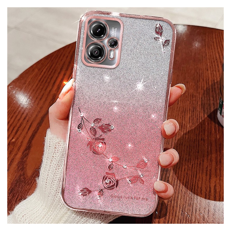 Coque Paillettes 3 En 1 Pour Motorola Moto G24 Power - TPU Doux, Doublure Microfibre - Protection Antichoc, Design Féminin