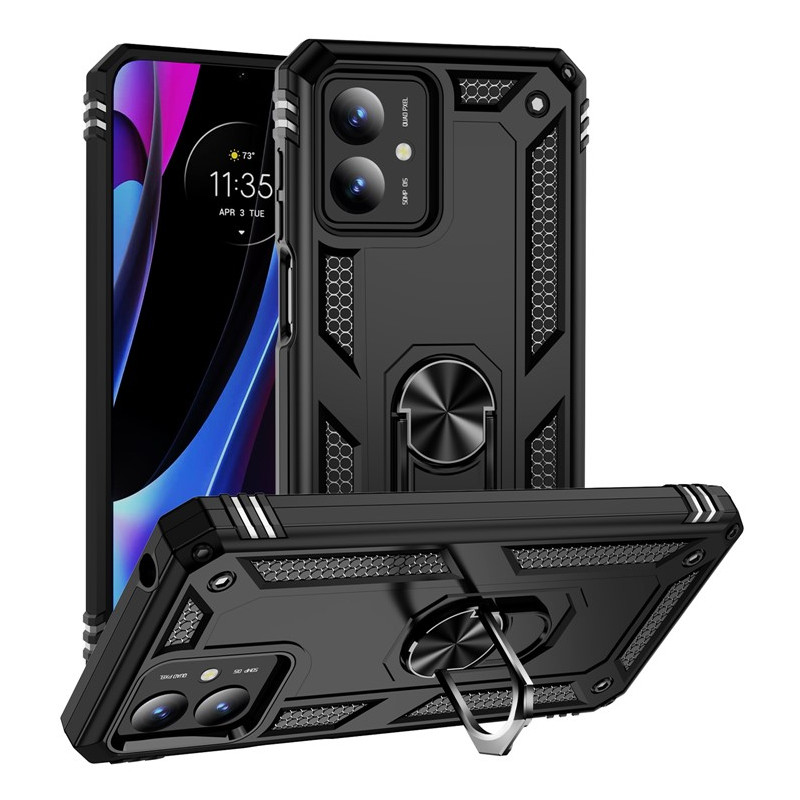 Coque Moto G14 Ultra Résistante avec Anneau-Support