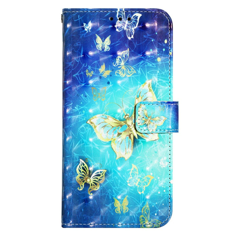 Housse Samsung Galaxy S24 5G Papillons dorés