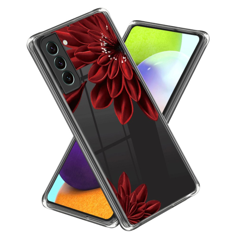 Coque Samsung Galaxy S24 5G Transparente Fleur Rouge