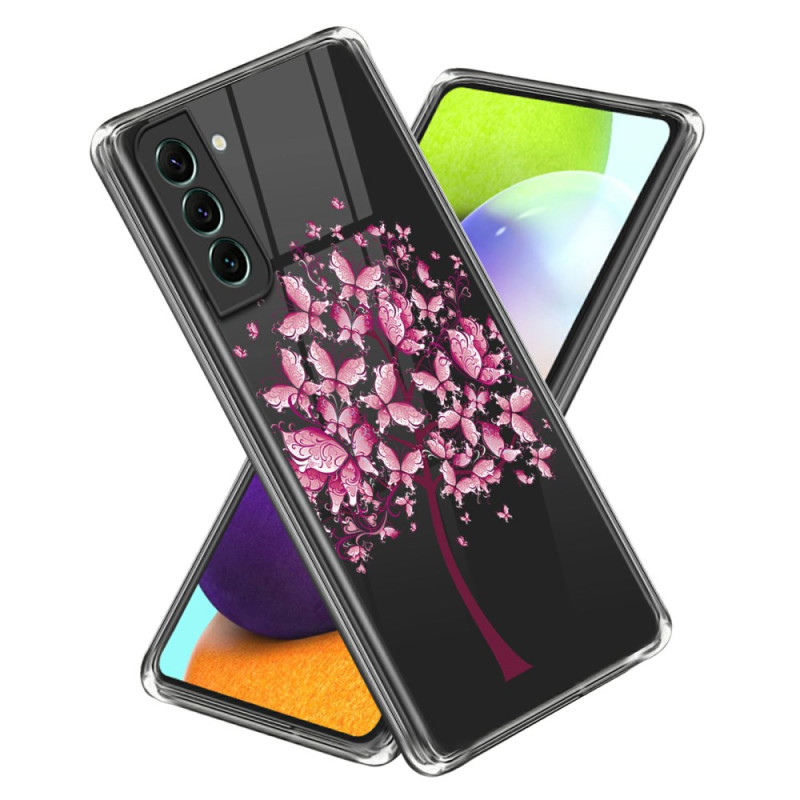 Coque Samsung Galaxy S24 5G Transparente Fleurs roses