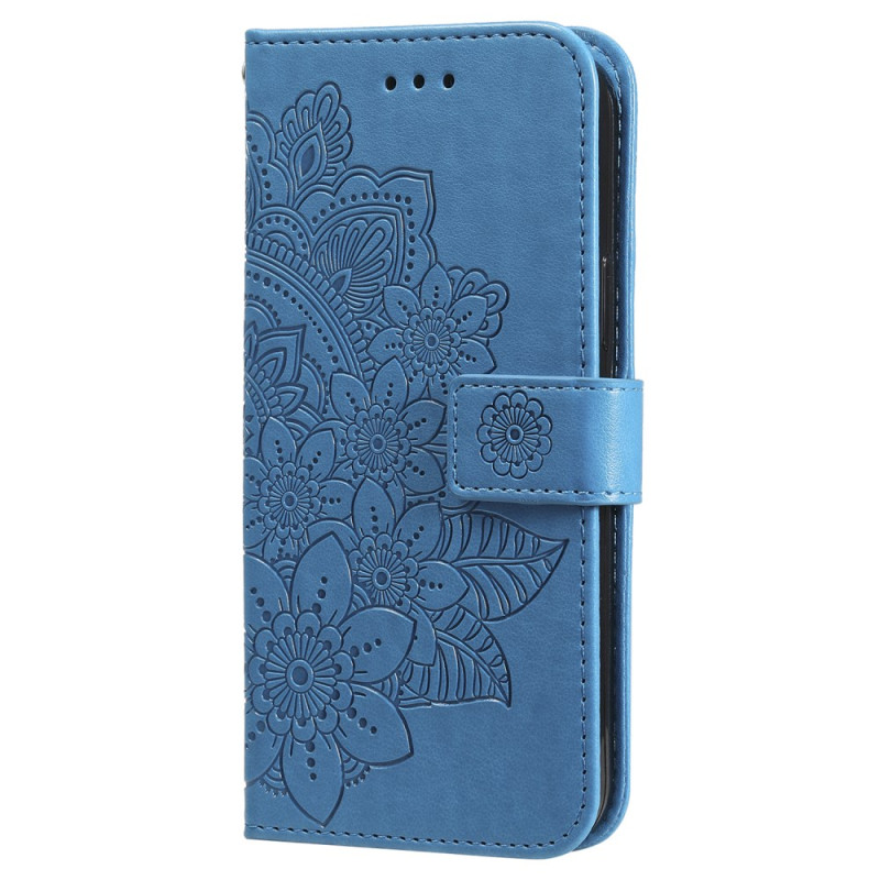 Housse Samsung Galaxy S24 5G Mandala Floral avec Lanière