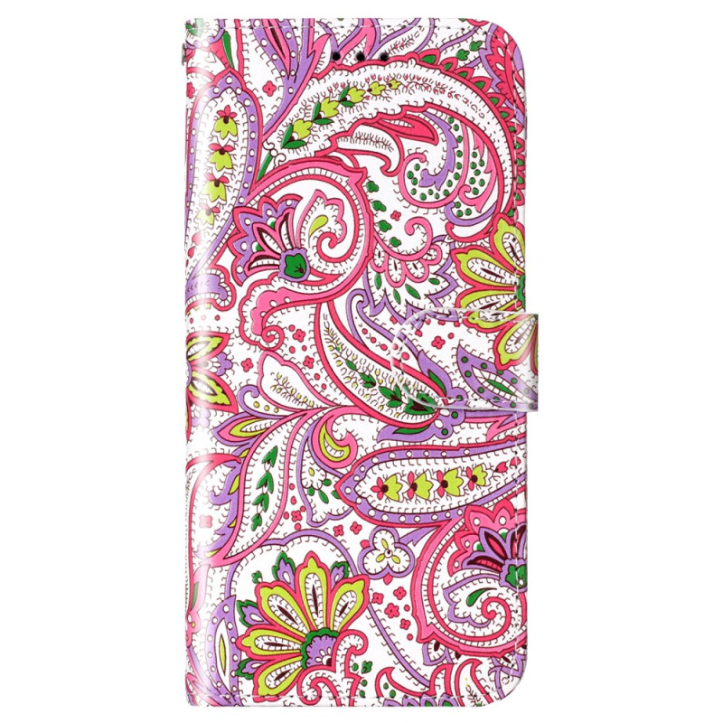 Housse Moto G84 5G motif Floral à Lanière