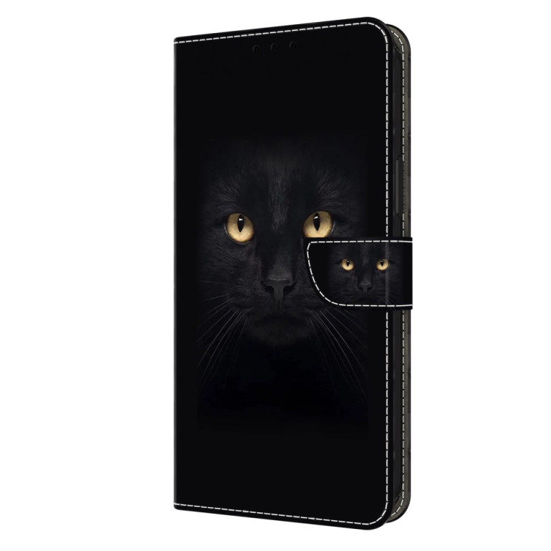 Housse Moto G84 5G Yeux de Chat Noir