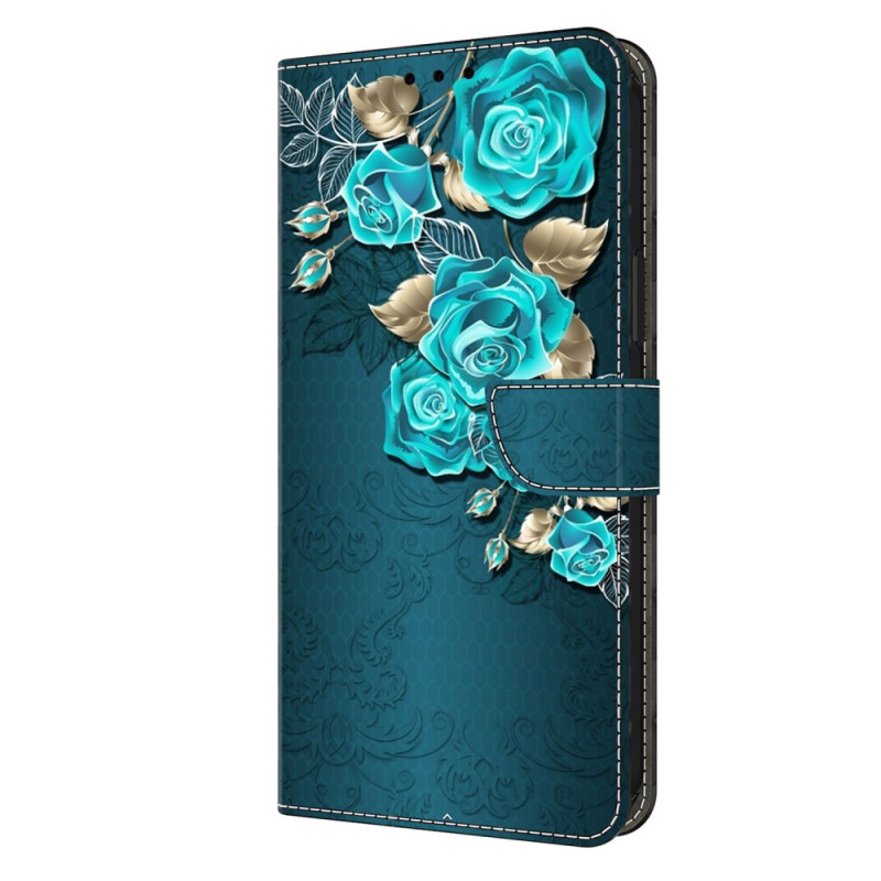 Housse Moto G84 5G Roses Bleues