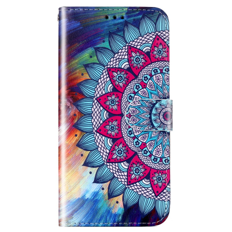 Housse Moto G84 5G Fleur de Mandala à Lanière