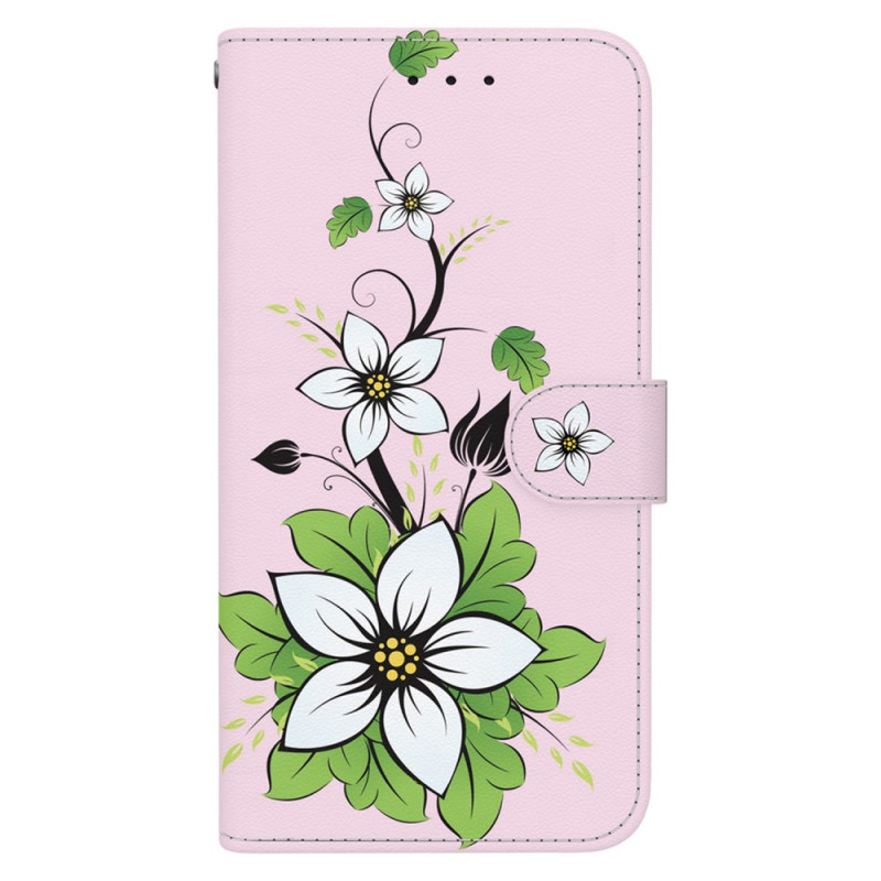 Housse Moto G84 5G Lily à Lanière