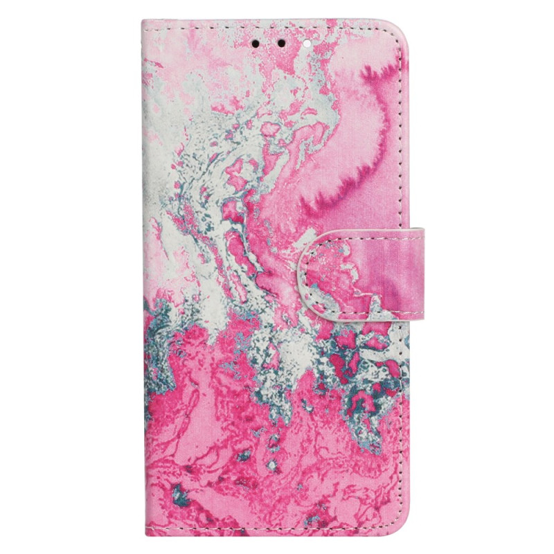 Housse Moto G84 5G Marbre Rose d'Eau de Mer