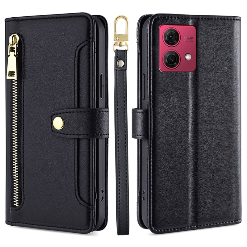 Housse Moto G84 5G avec Lanière et Bandoulière
