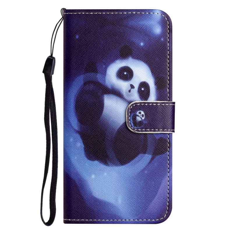 Housse Moto G54 5G Panda Space à Lanière