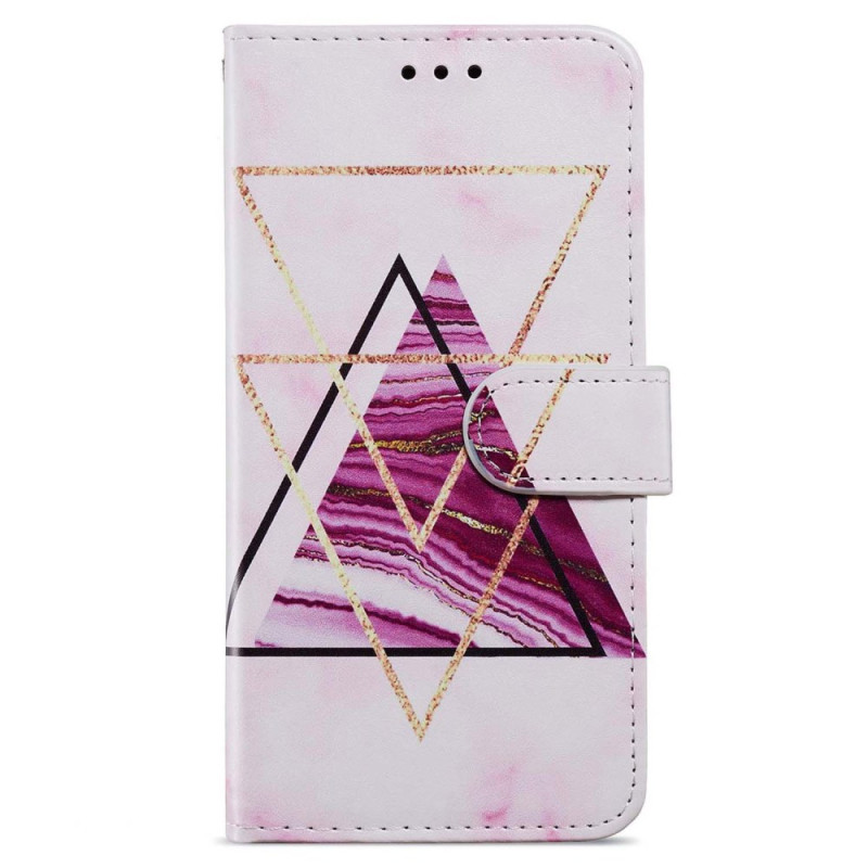Housse Moto G54 5G Marbre Tricolore à Lanière
