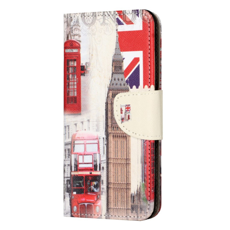 Housse Moto G54 5G London Life à Lanière