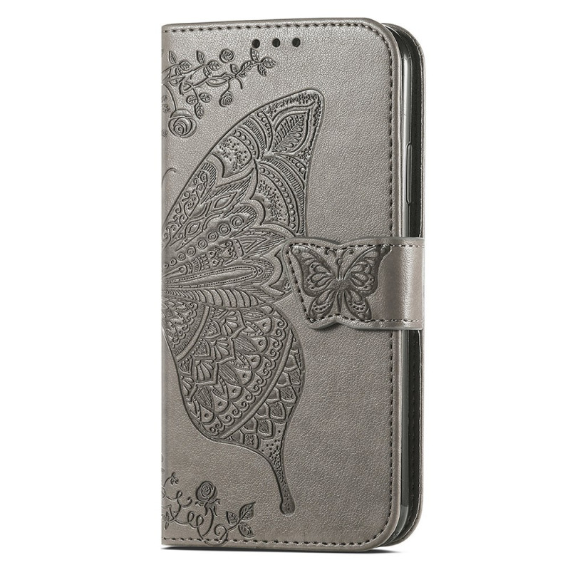 Housse Moto G54 5G Papillon Baroque à Lanière