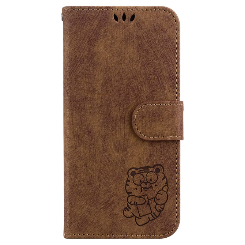 Étui pour Motorola Moto G54 5G avec Motif de Tigre Mignon