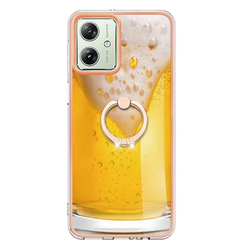 Coque Moto G54 5G Anneau-Support Bière