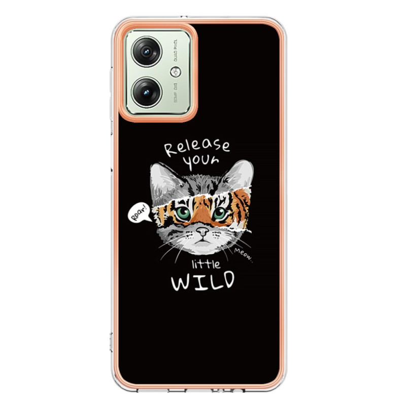 Coque Moto G54 5G Motif de chat et Tigre