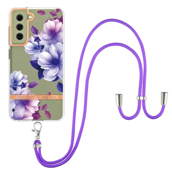 Coque Samsung Galaxy Fleurs Cordon Coloré