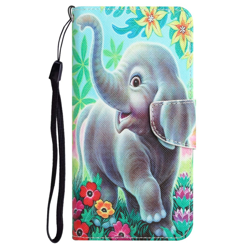 Housse Xiaomi Redmi 13C / Poco C65 Éléphant Fun à Lanière