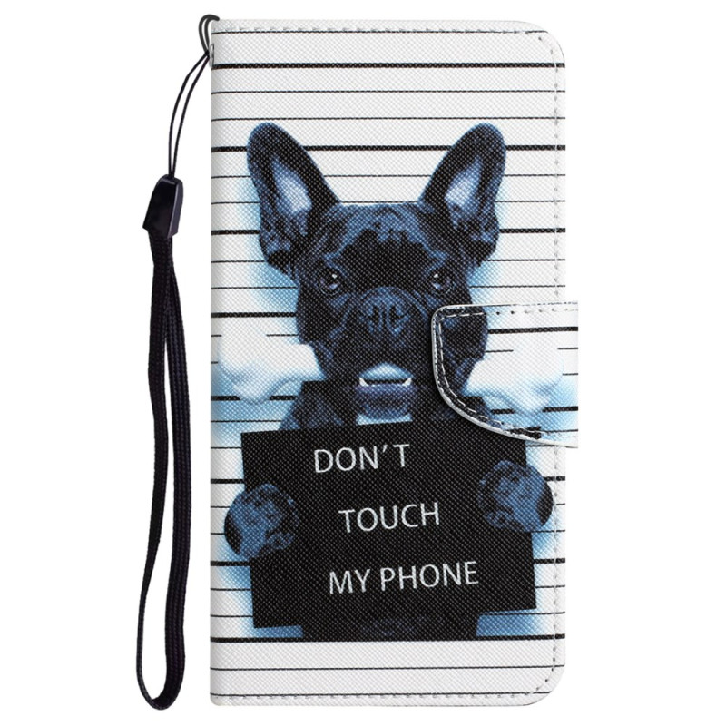 Housse Xiaomi Redmi 13C / Poco C65 Chien Don't Touch my Phone à Lanière