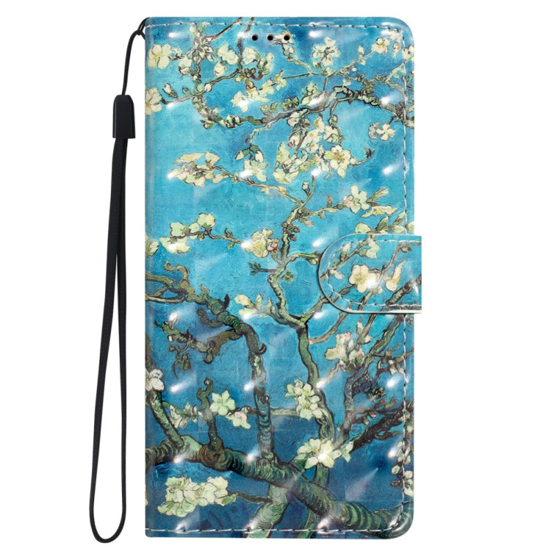 Housse Xiaomi Redmi 13C / Poco C65 Fleurs d'Abricot à Lanière