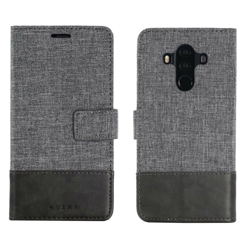 Housse Huawei Mate 10 Pro Muxma Tissu et Effet Cuir Housse Huawei Mate 10 Pro Muxma Tissu et Effet Cuir