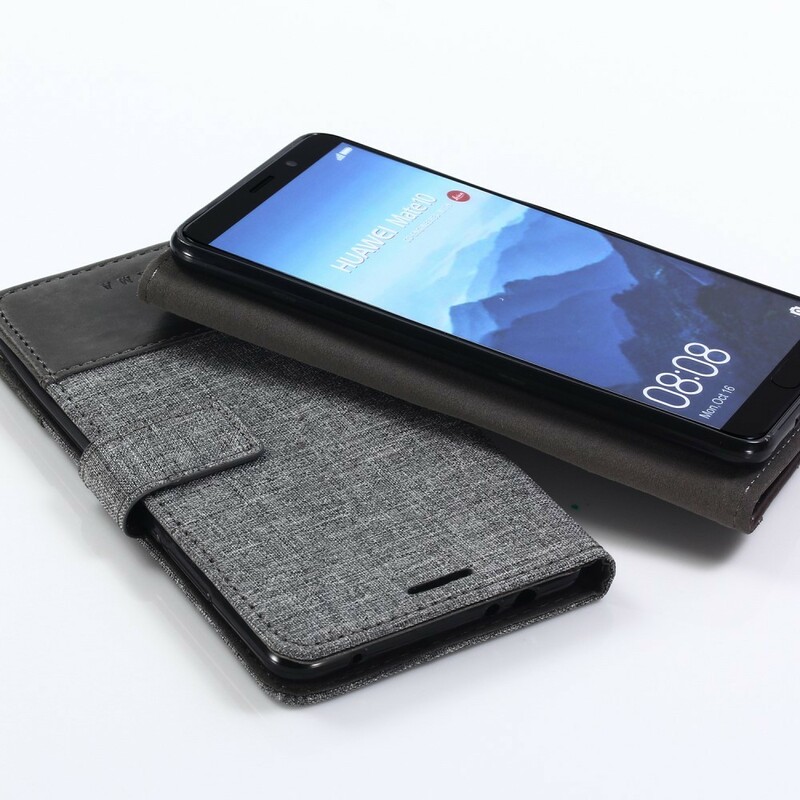Housse Huawei Mate 10 Pro Muxma Tissu et Effet Cuir Housse Huawei Mate 10 Pro Muxma Tissu et Effet Cuir