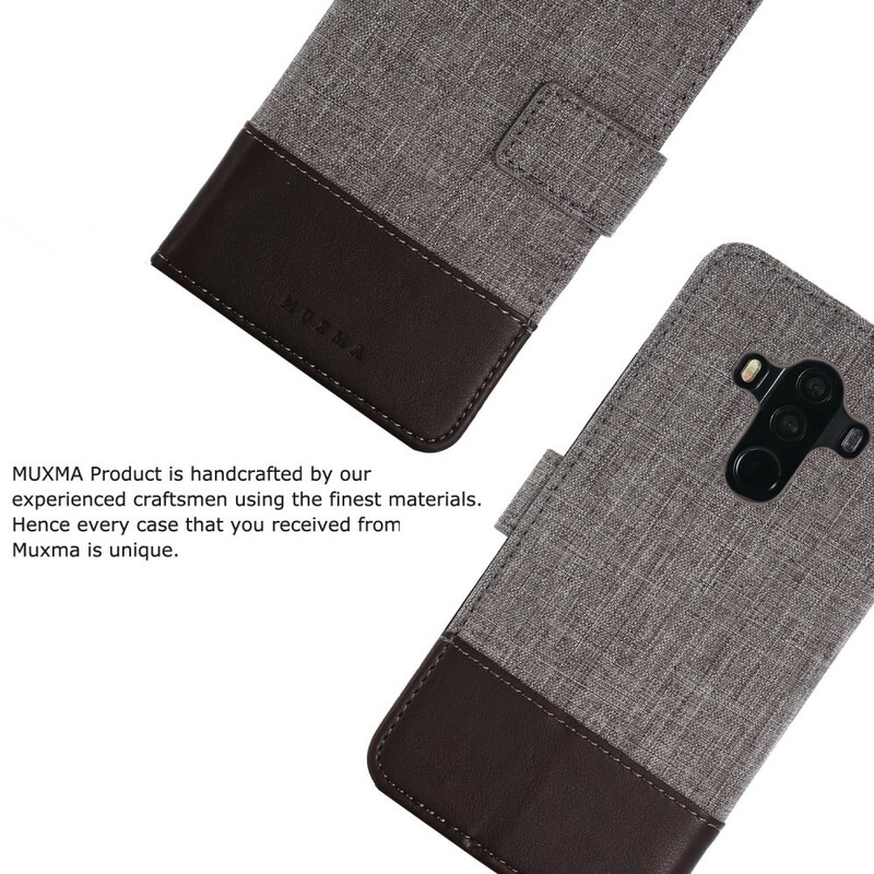 Housse Huawei Mate 10 Pro Muxma Tissu et Effet Cuir Housse Huawei Mate 10 Pro Muxma Tissu et Effet Cuir