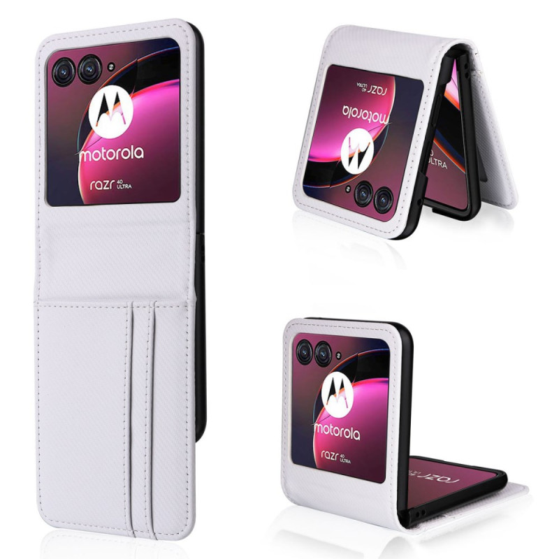 Coque Motorola Razr 40 Ultra Fibre Carbone Porte-Cartes