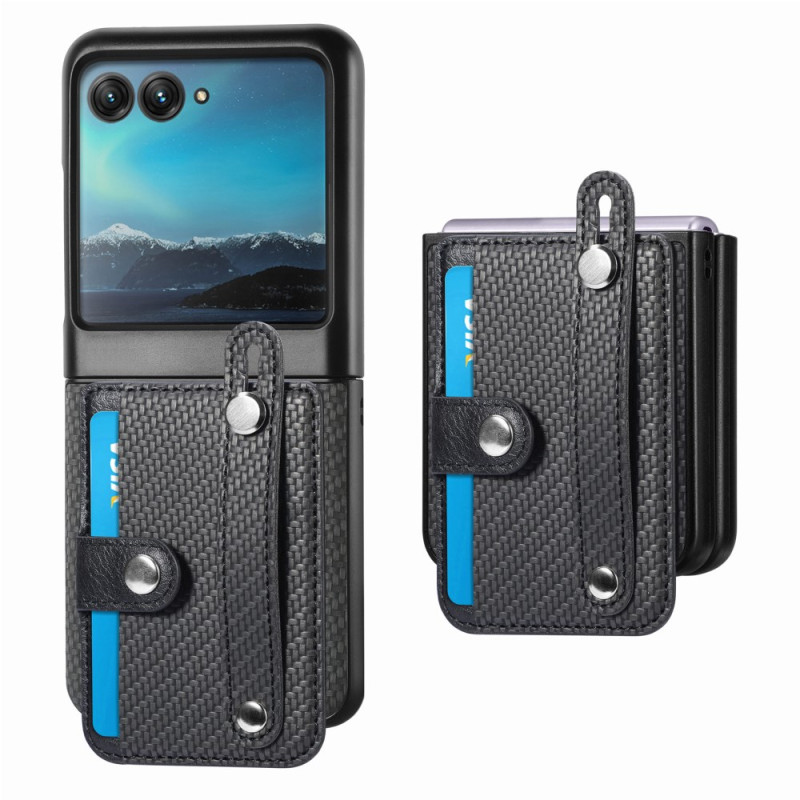 Coque Motorola Razr 40 Ultra Sangle, support et Porte-Cartes