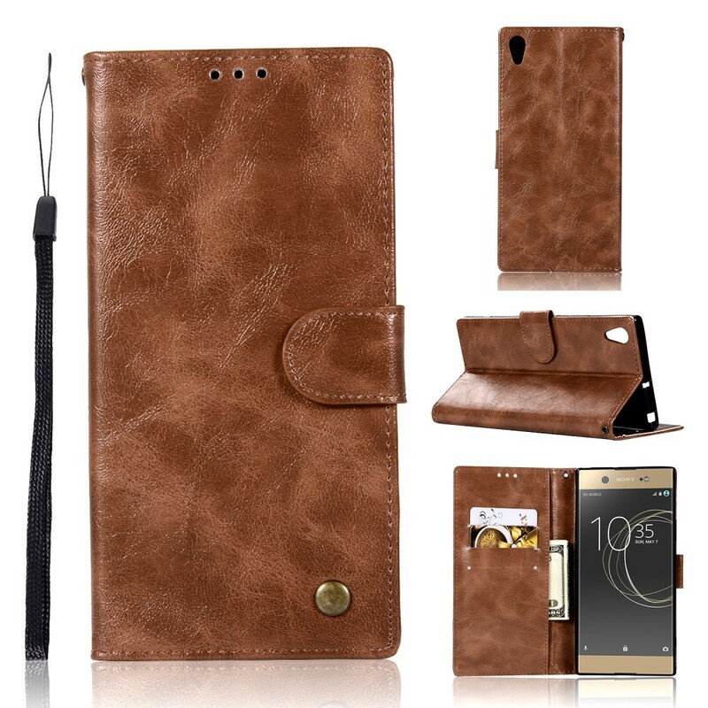 Housse Sony Xperia XA1 Effet Cuir Vintage à Lanière Housse Sony Xperia XA1 Effet Cuir Vintage à Lanière