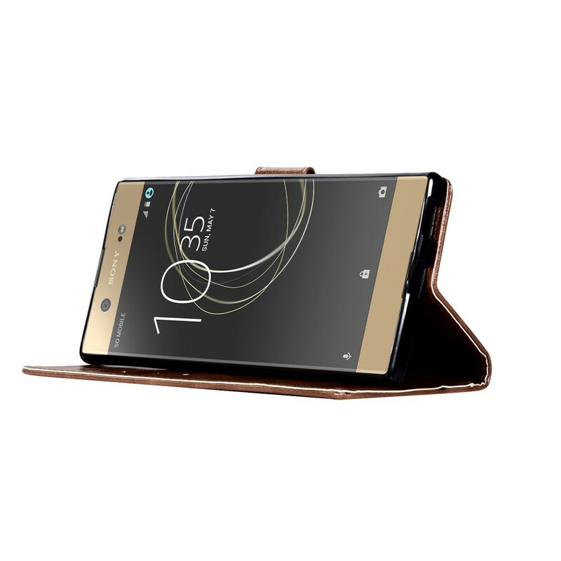 Housse Sony Xperia XA1 Effet Cuir Vintage à Lanière Housse Sony Xperia XA1 Effet Cuir Vintage à Lanière