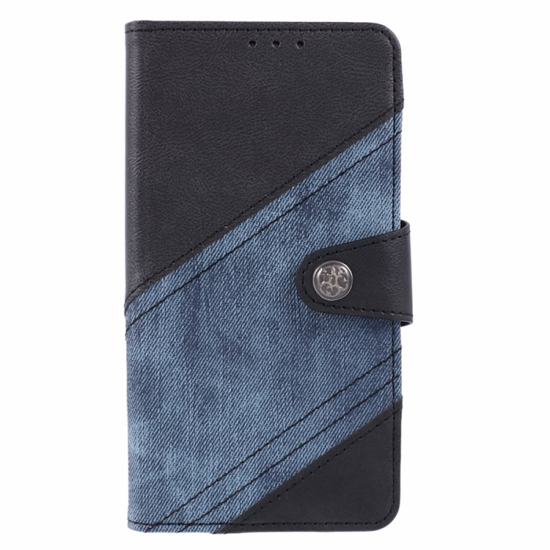 Housse Motorola Edge 40 Neo Simili Cuir et Texture Jeans