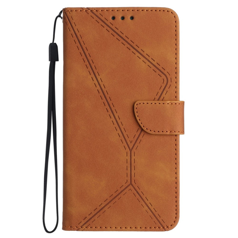 Housse Motorola Edge 40 Neo Lignes et Pointillés à Lanière