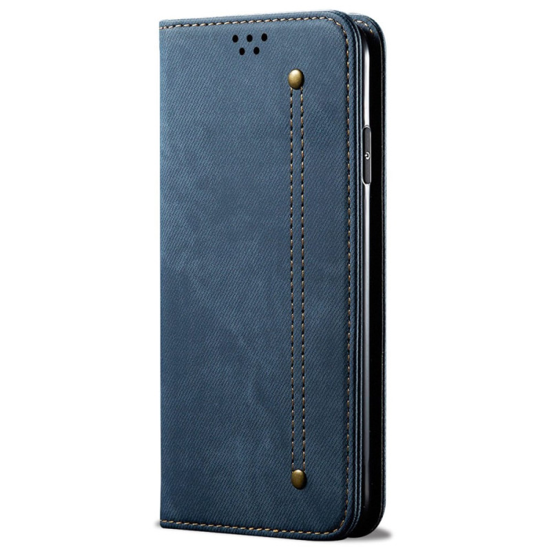 Flip Cover Motorola Edge 40 Neo Tissu Jeans