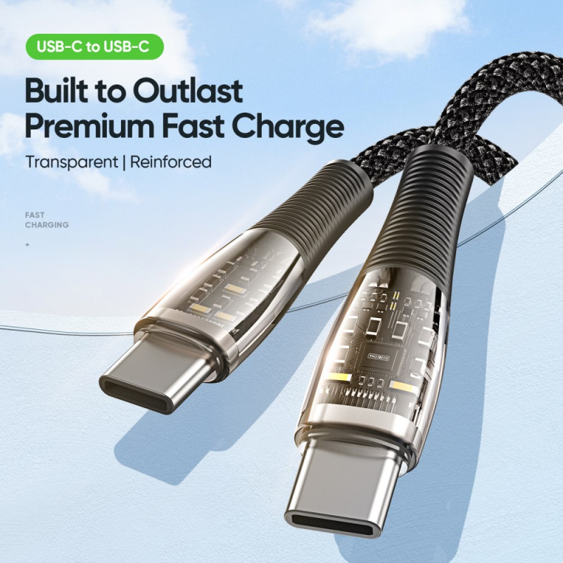 DUZZONA A6 1m Câble USB C à USB C PD 65W Charge Rapide pour iPhone