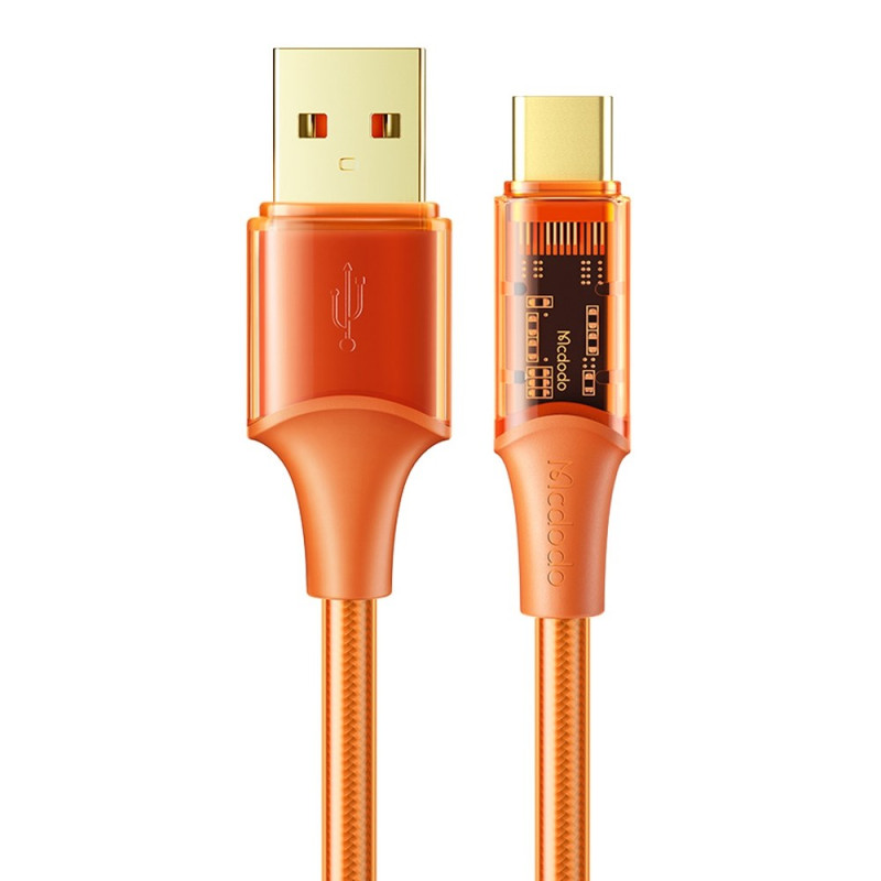 Câble de Charge avec Cordon de Données Transparent USB à Type-C 6A Série Amber 1.8m MCDODO