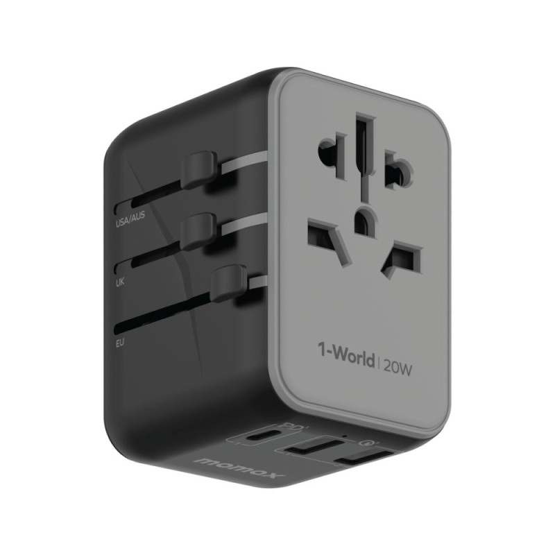 Adaptateur de Voyage Universel Charge Rapide MOMAX