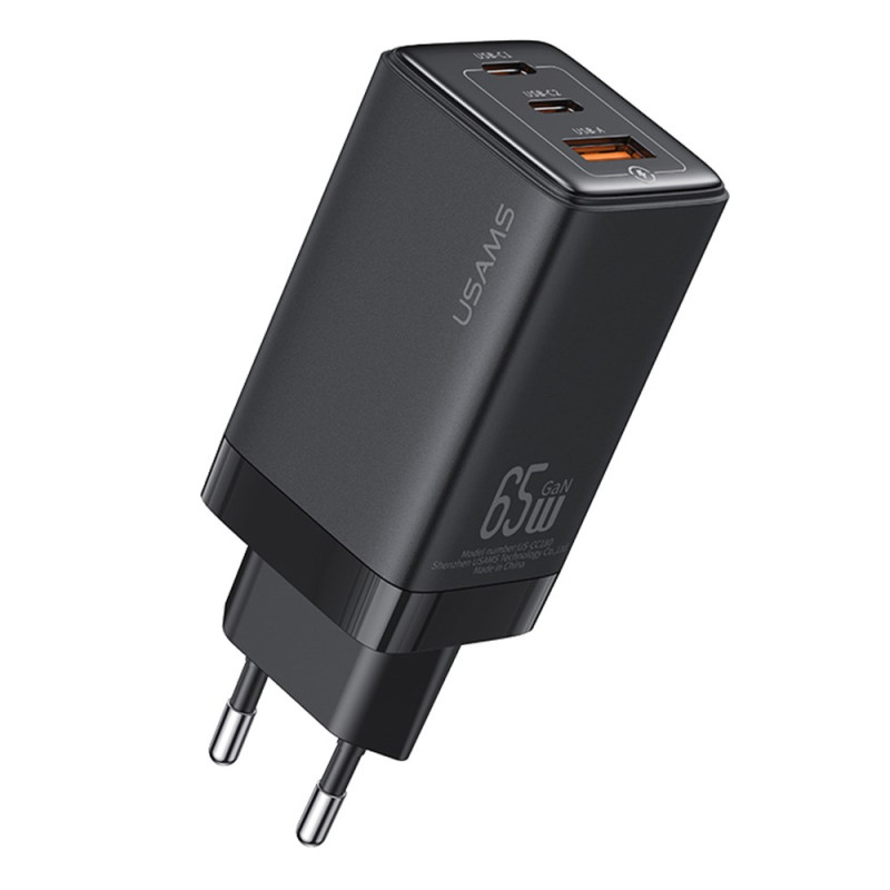 Chargeur Rapide 65W 3 Ports GaN Sandru Series USAMS